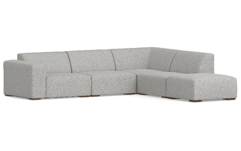 Rex Right Sectional and Ottoman in Performance Fabric