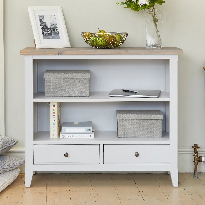 Ridley Grey Low Bookcase