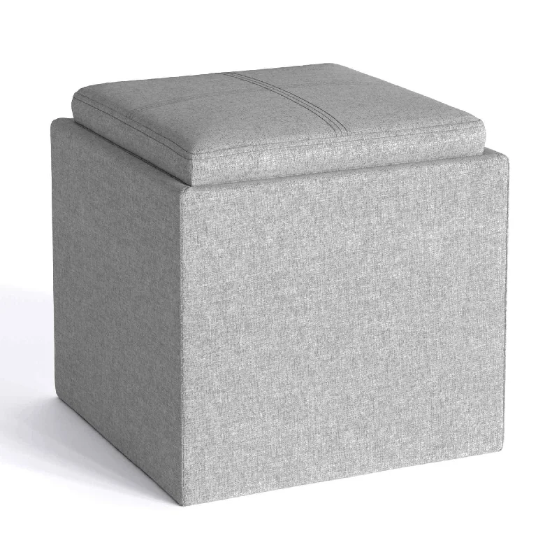 Rockwood Cube Storage Ottoman in Linen