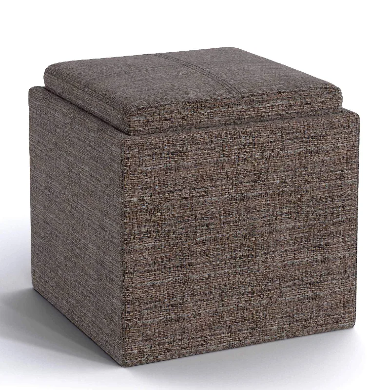 Rockwood Cube Storage Ottoman in Tweed