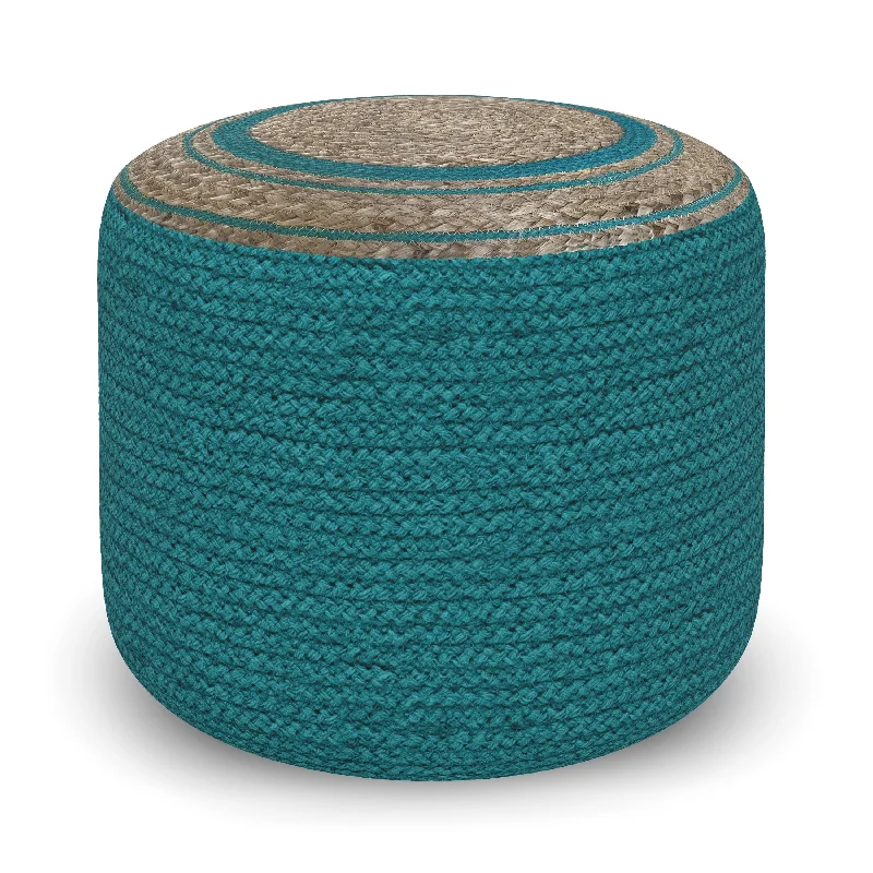 Serena Round Braided Pouf