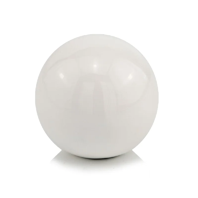 4" X 4" X 4" White Aluminum Sphere