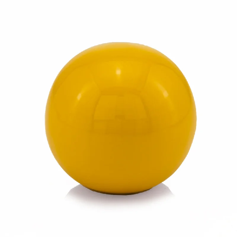 4" Yellow Metal Decorative Orb