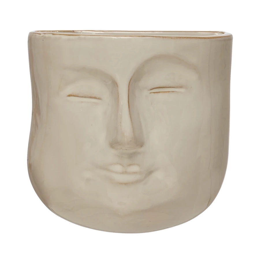 Bloomingville - Stoneware Face Wall Planter