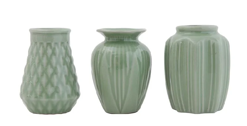 Bloomingville - Jade Crackle Glaze Vase