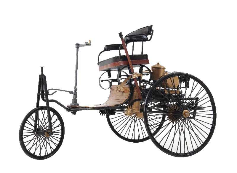 c1886 Three Wheeled Mercedes Benz Motor Car Sculpture