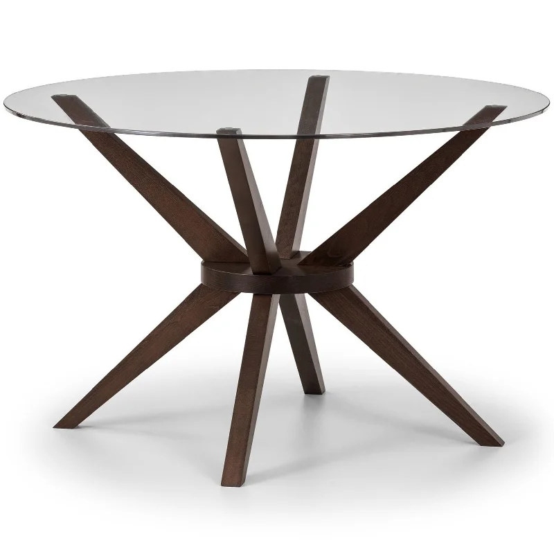 Chelsea Round Glass Top Dining Table - 120cm