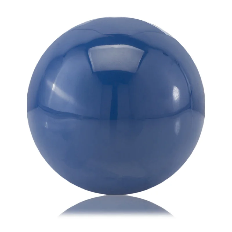 3" Blue Aluminum Decorative Orb Tabletop Sculpture