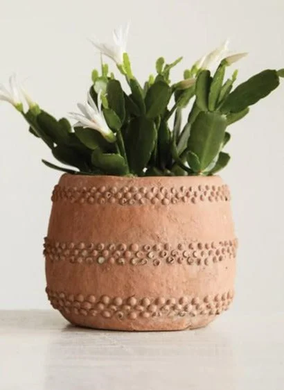 Creative Co-op - Dotted Cement Pot