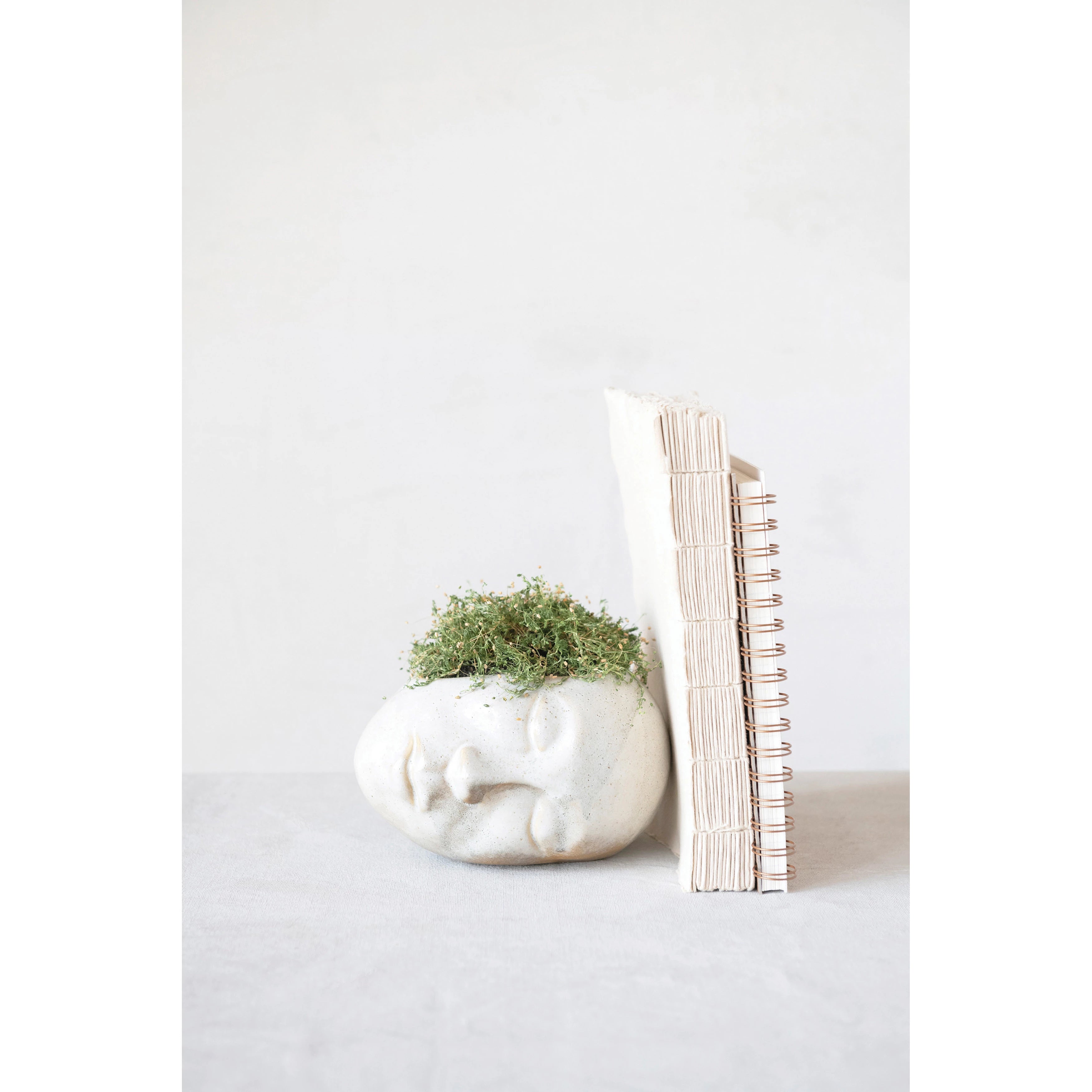 Creative Co-op - Sideways Stoneware Face Planter