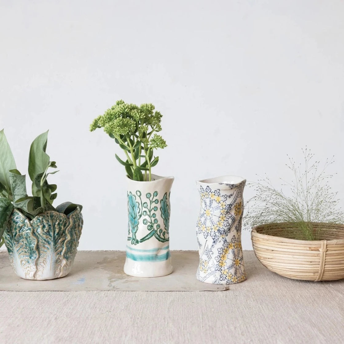 Creative Co-op - Stoneware Organic Shaped Vase