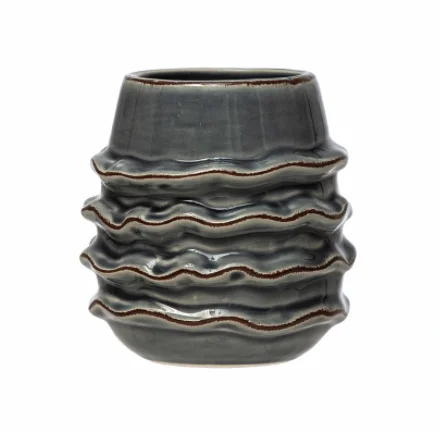 Creative Co-op - Stoneware Ruffled Planter