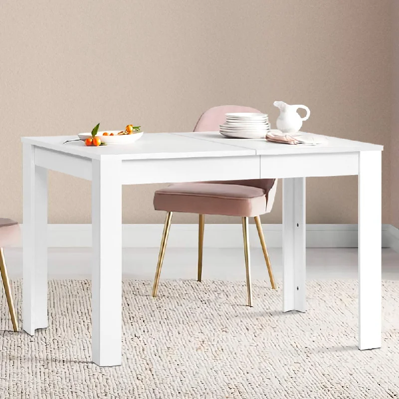 Dining Table 4 Seater Wooden Kitchen Tables White 120cm Cafe Restaurant