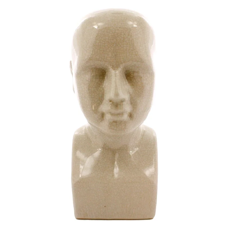 Jumbo White Ceramic Bust Sculpture