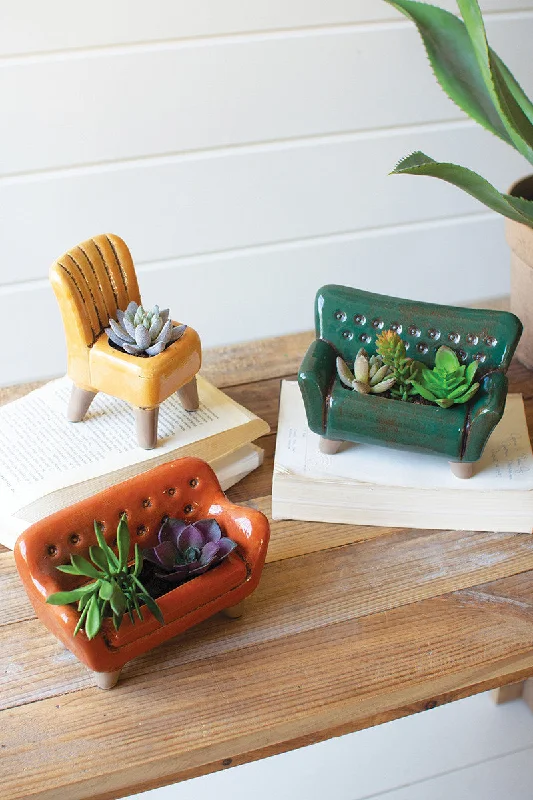 Kalalou - Ceramic Sofa & Chair Planters