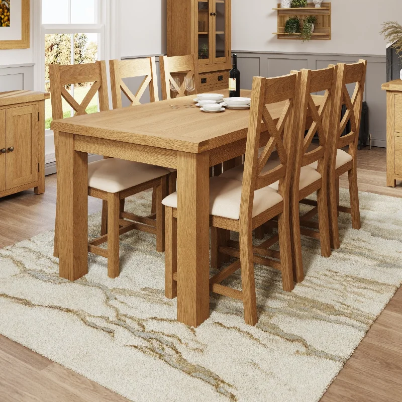 Kirdford Oak Butterfly Extending Table - 1.75m