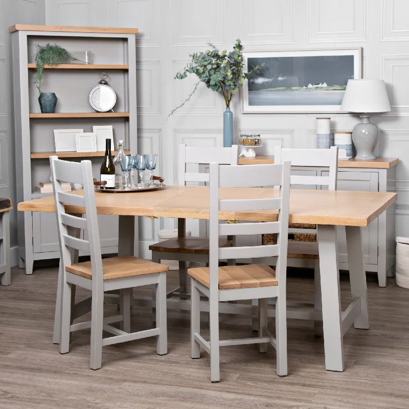 Loxhill Grey 1.8m Butterfly Extending Dining Table