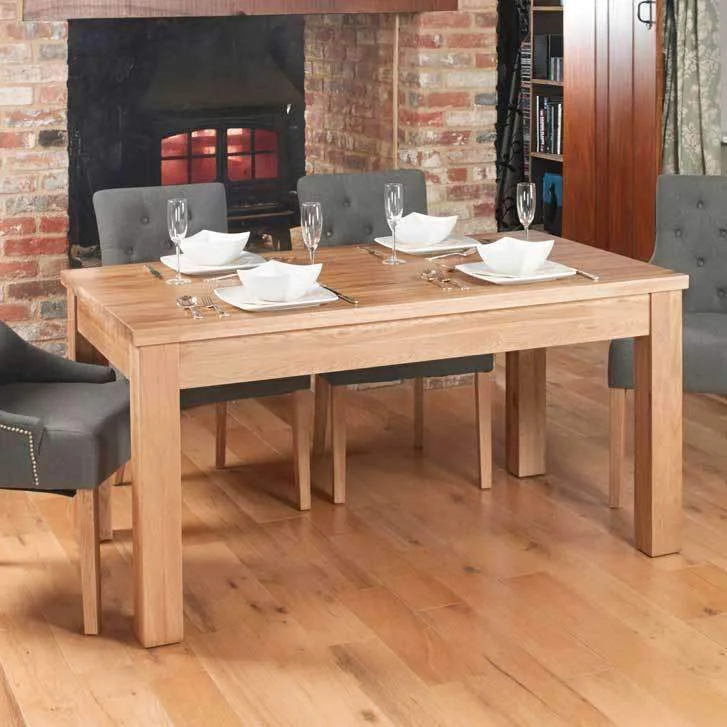 Mobel Oak Extending Dining Table (Seats 6-8)