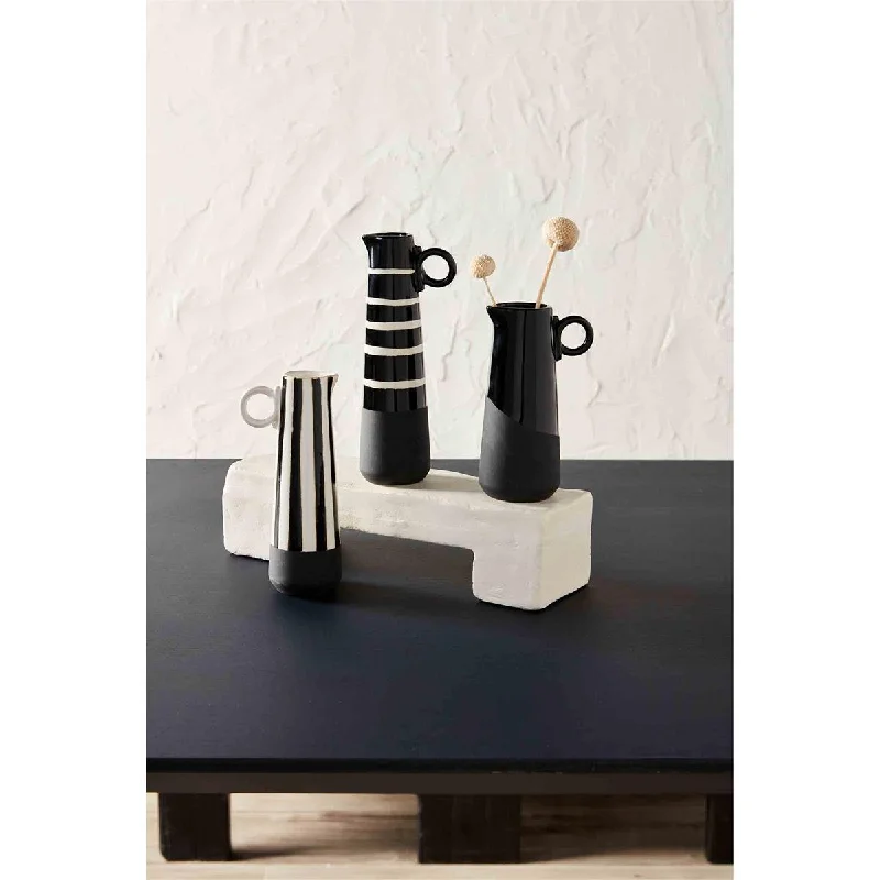 Mud Pie - Black & White Bud Vases