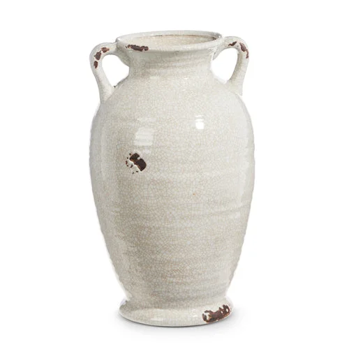 RAZ Imports - Distressed Handled Urn