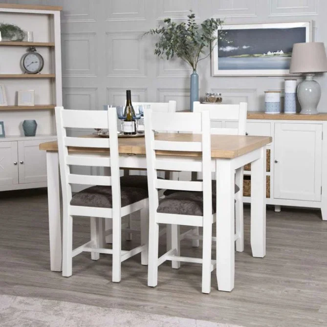 Windsor White 1.2m Butterfly Extending Dining Table